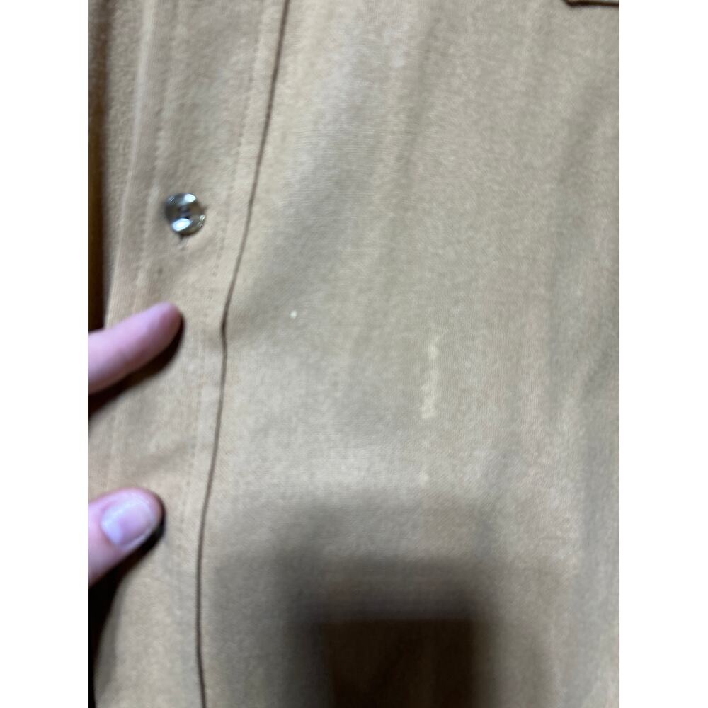 VTG Pendleton Button Up Shirt Large Brown 100% Wool Long Sleeve Western Rodeo 70 - Picture 4 of 12